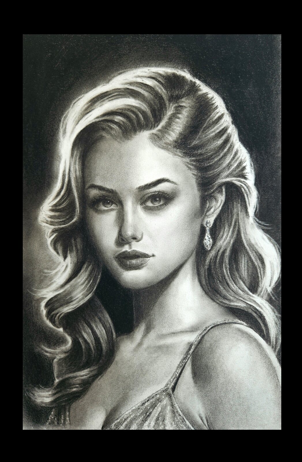 Graphite portrait of a woman